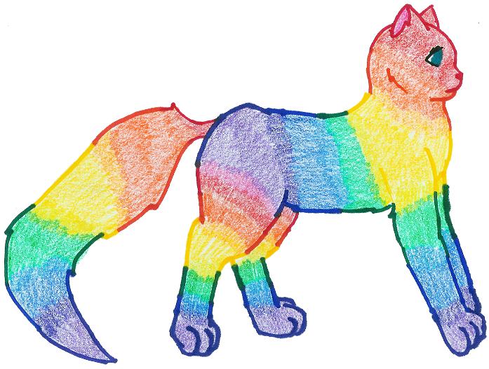 Rainbow Kittie by keera_punked_out