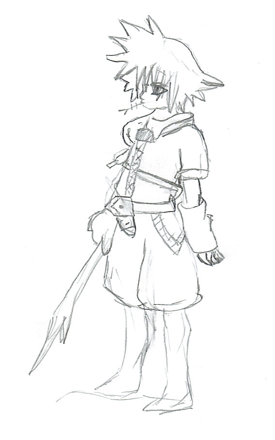 Sora with a stick by kerrigan188