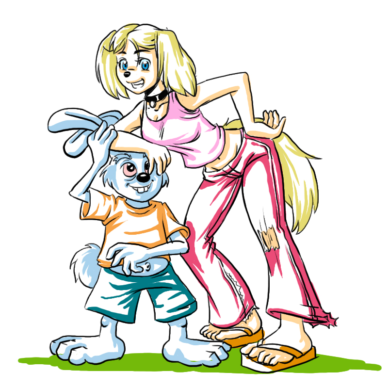Brandy and Mr. Whiskers by kevinsano
