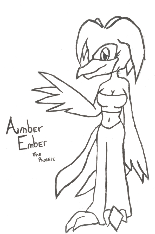 Amber Ember the Phoenix by keylaleigh