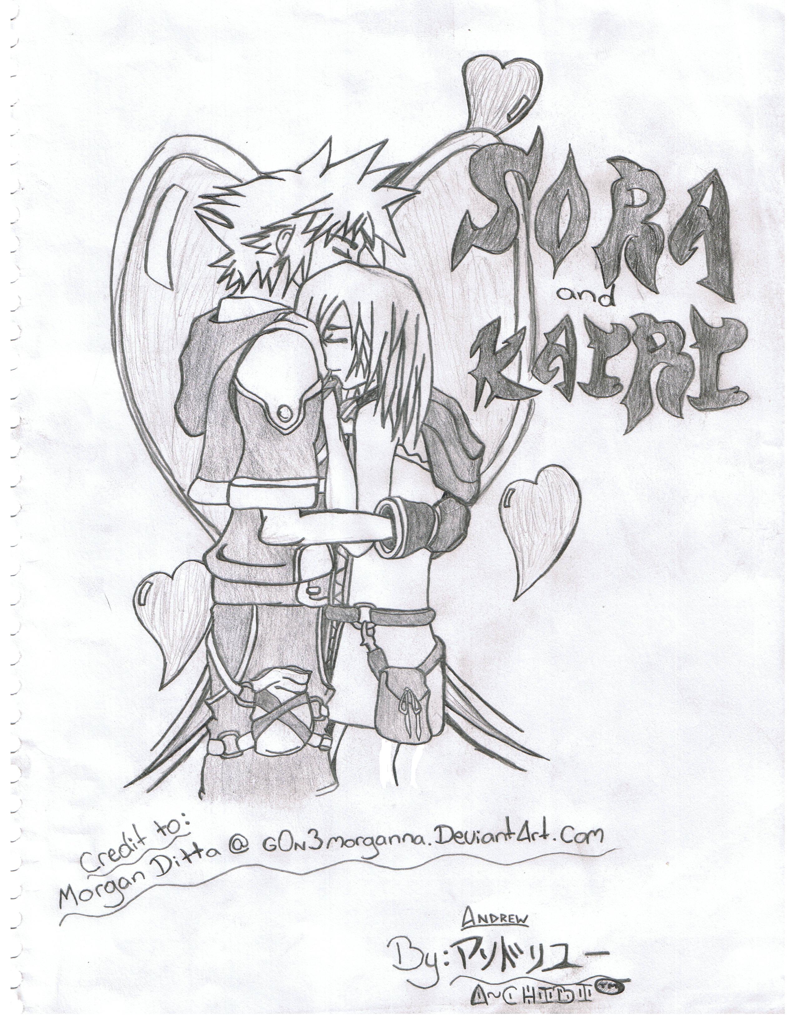 Sora And Kairi by kh2_SORA_kidd63