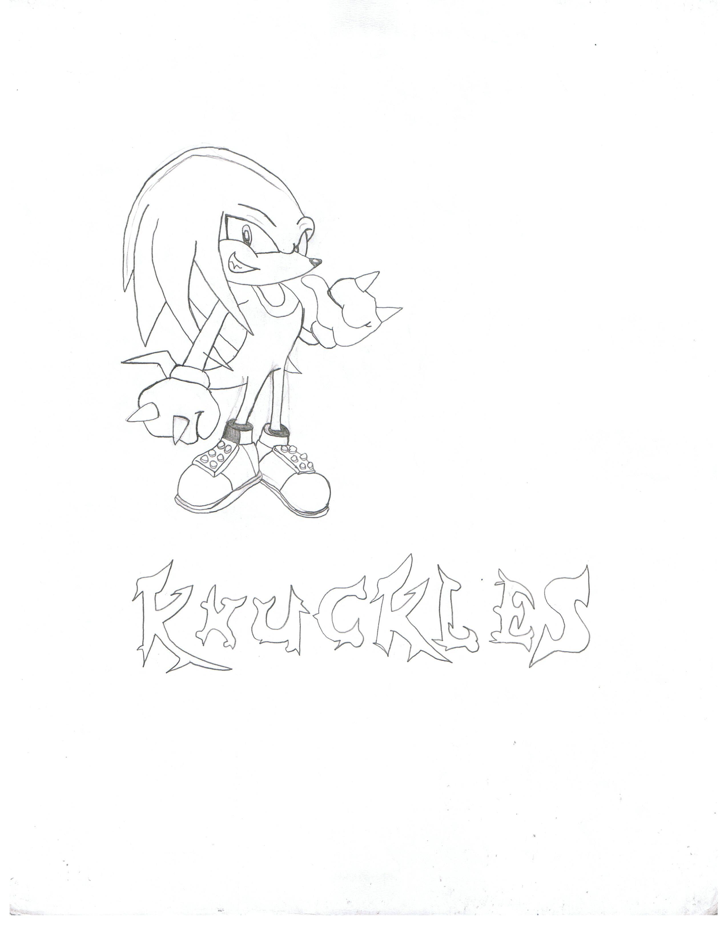 Knuckles, the echidna by kh2_SORA_kidd63
