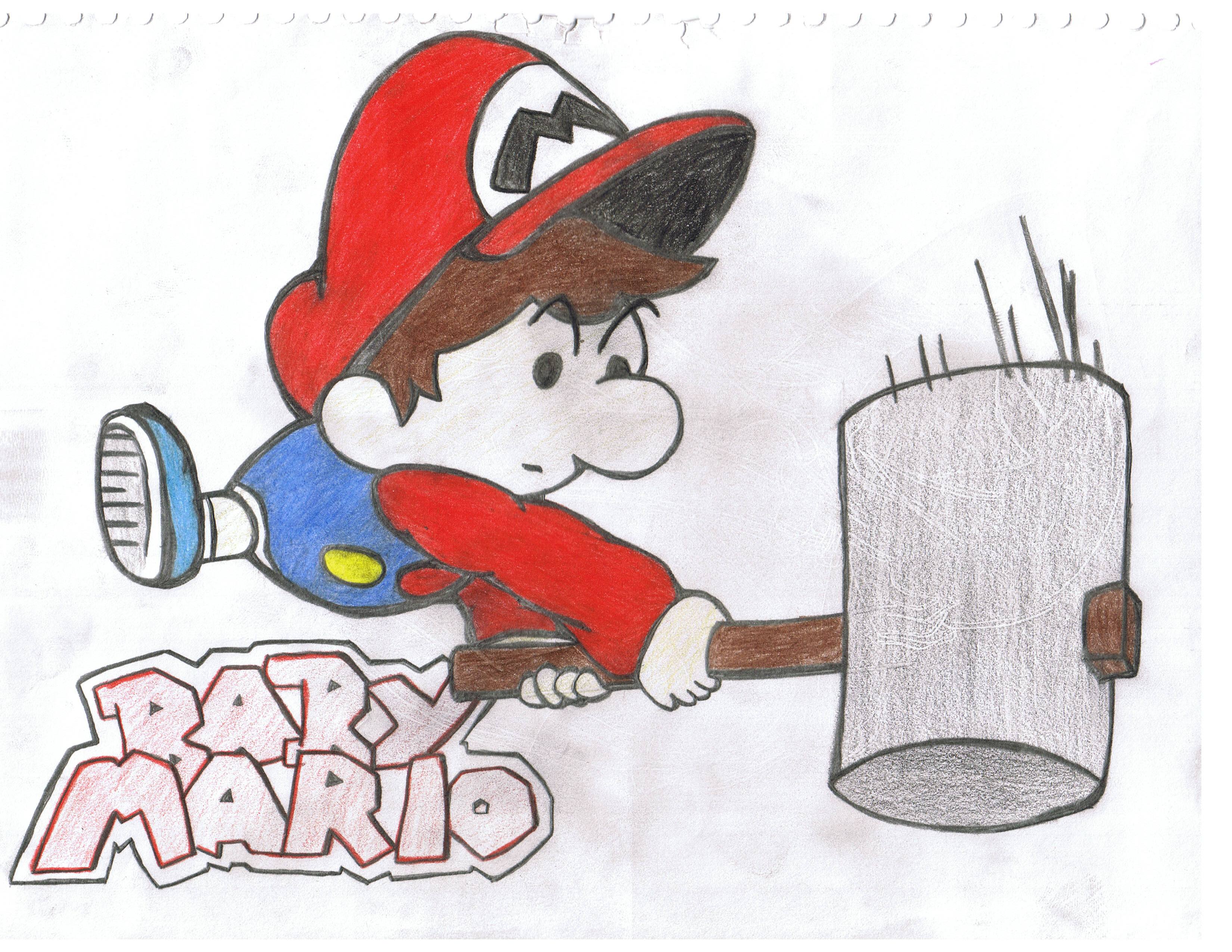 Baby Mario (Coloured) by kh2_SORA_kidd63