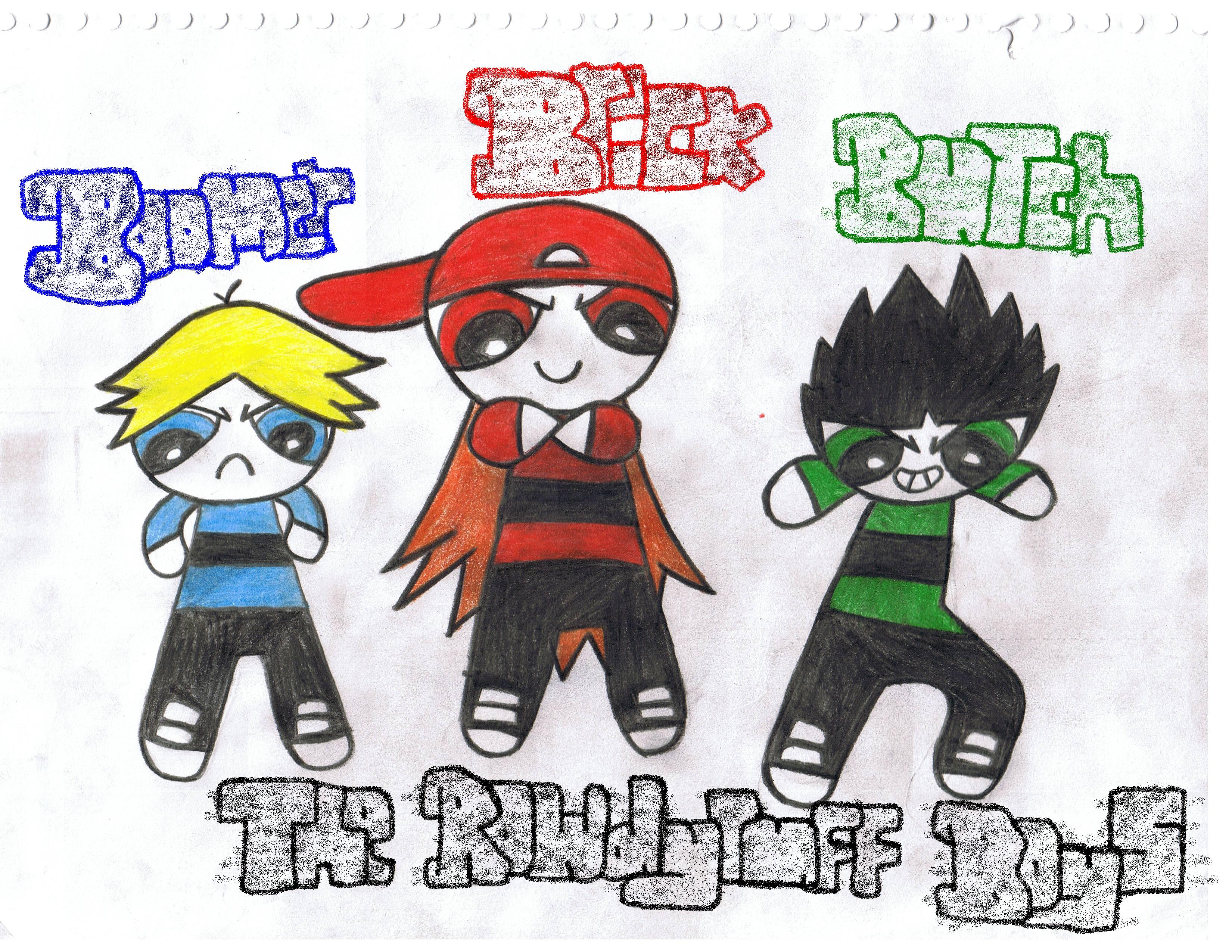 The RowdyRuff Boys(Coloured) by kh2_SORA_kidd63