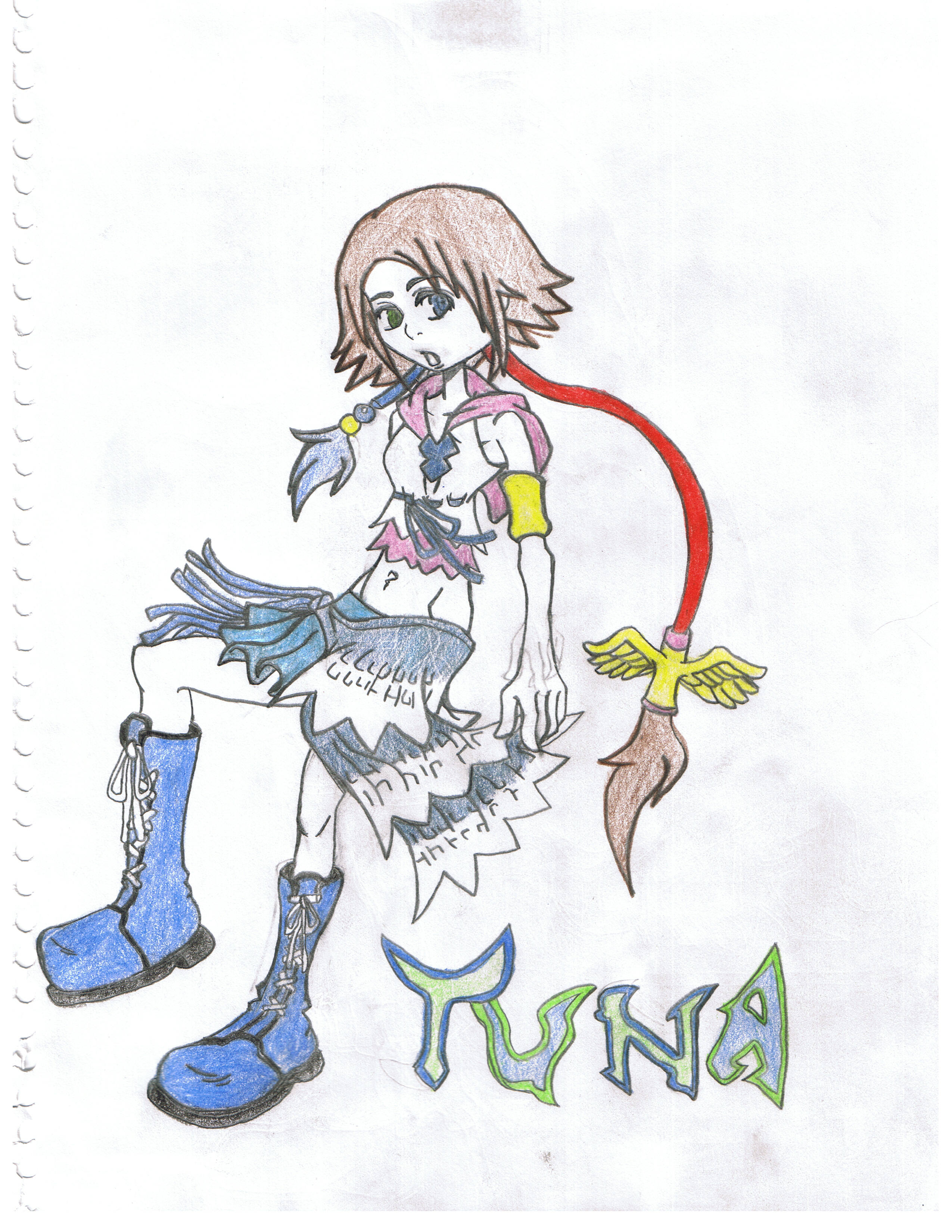 Yuna (Coloured) by kh2_SORA_kidd63