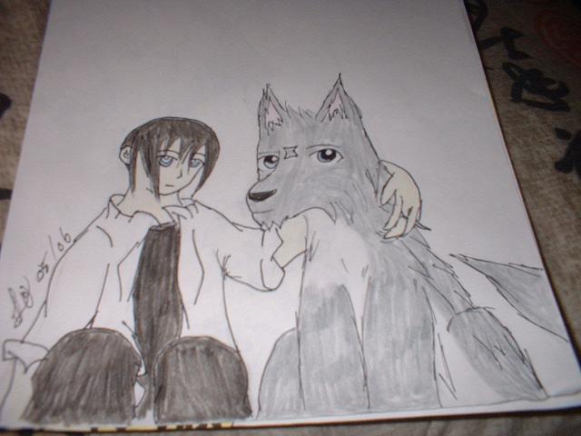wolf and man by kiddy_neko