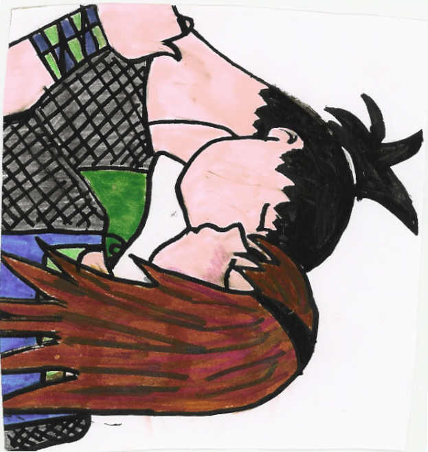Shikamaru and another OC kissing by kiki12342