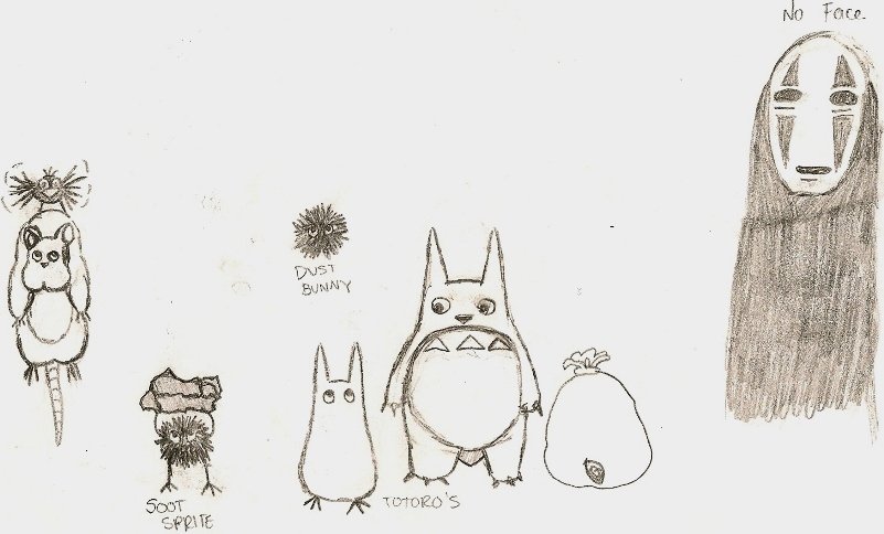 Critters from various Miyazaki Films by killerrabbit05