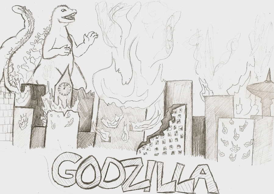 Godzilla Destroys Another City... by killerrabbit05