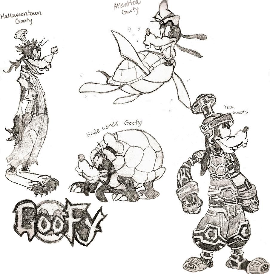 The Many Faces of Goofy (reference sketches) by killerrabbit05