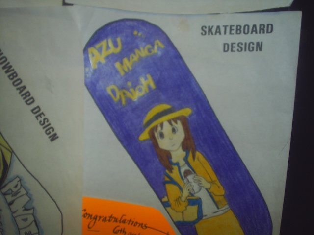 Azumanga daioh skateboard design by kingdom_hearts_fan17901