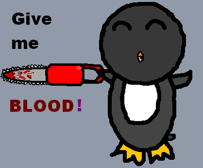 Penguin has a chainsaw?! by kirbster