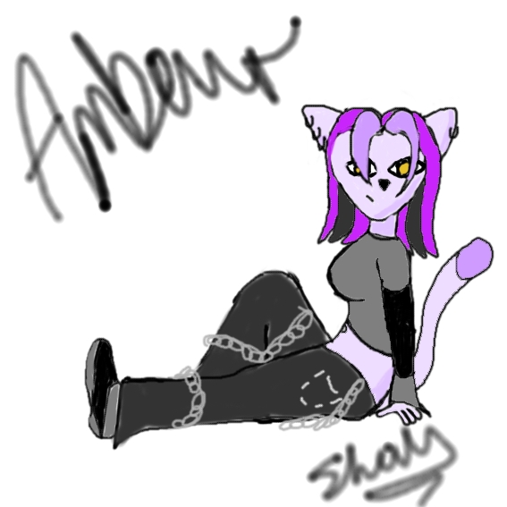 Ambeur the anthro cat by kittentat