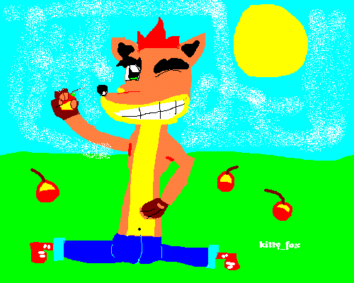 crash and his wumpa fruit by kitty-fox