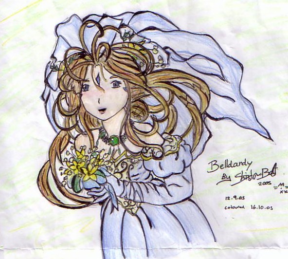 wed belldandy coloued by kitty706