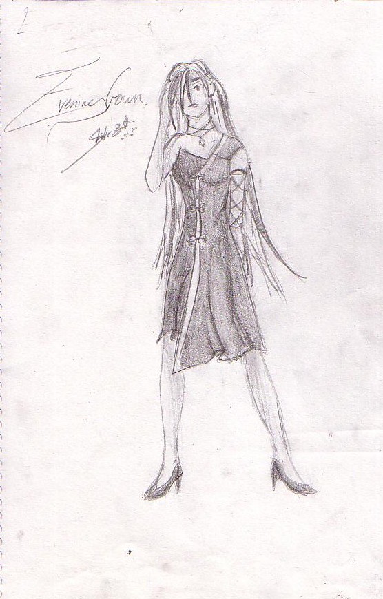 evening gownfashion design sketch 1 by kitty706