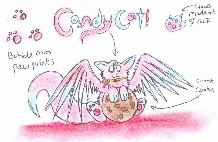 A candy cat *Art trade for fluffypuff by kittykatcrazy123