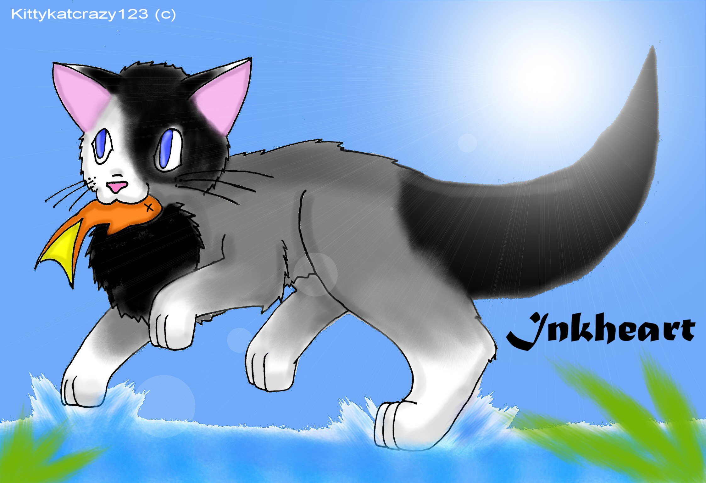 My warrior cat: Inkheart of Riverclan! by kittykatcrazy123