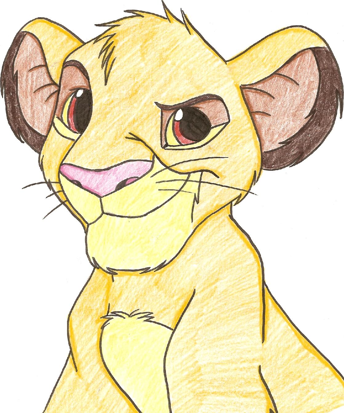 Simba with a cute expression by kittysan5
