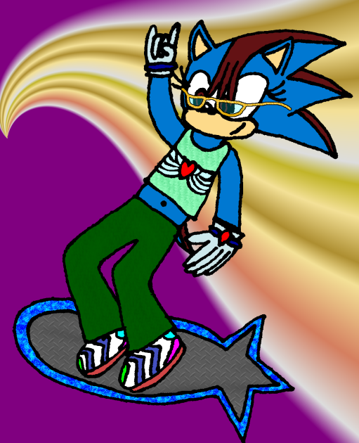 Me in Sonic Riders! by kittyshootingstar