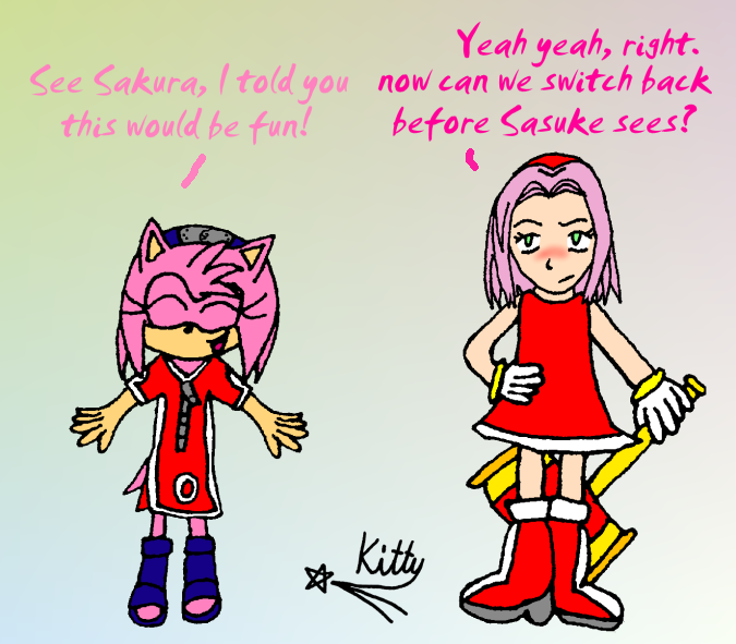 Sakura and Amy cosplay by kittyshootingstar