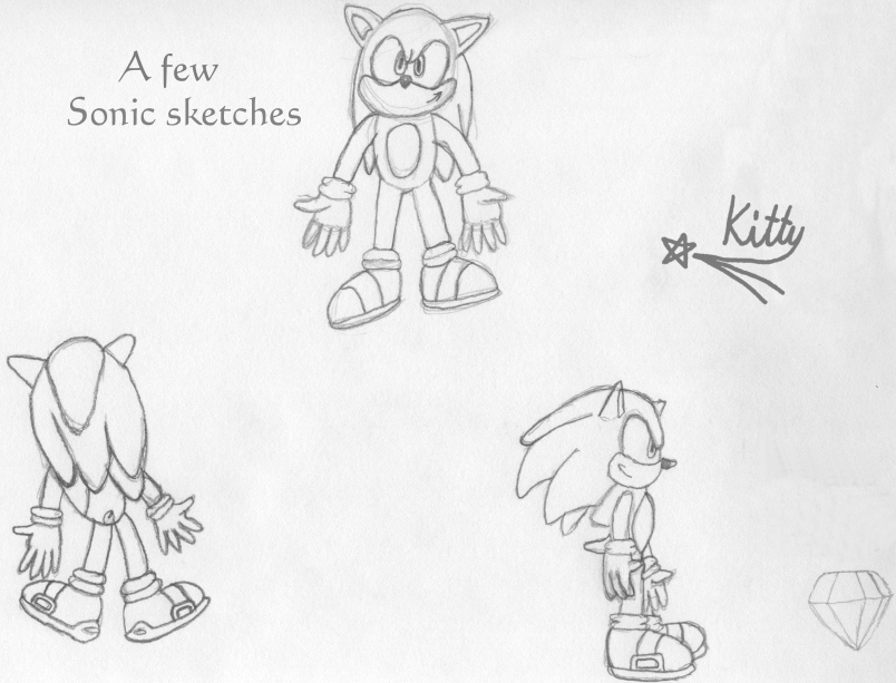 Some Sonic sketches by kittyshootingstar