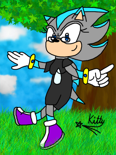 Aqua the hedgehog *request for Aquaberry15* by kittyshootingstar
