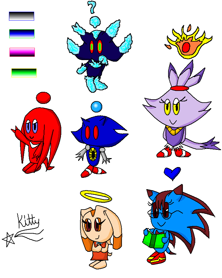 Some under-appriciated characters as chao! by kittyshootingstar