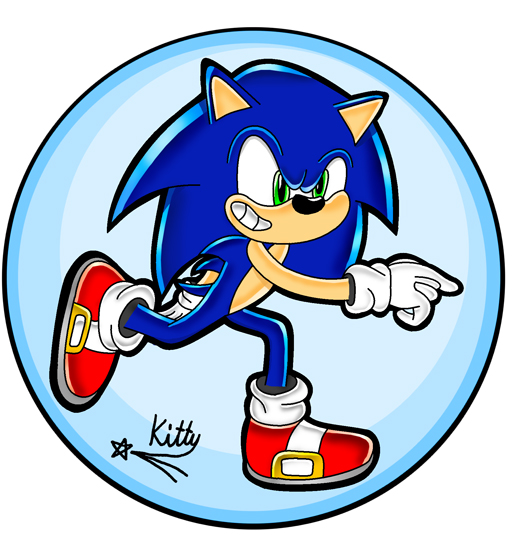 Sonic- SA style attempt by kittyshootingstar
