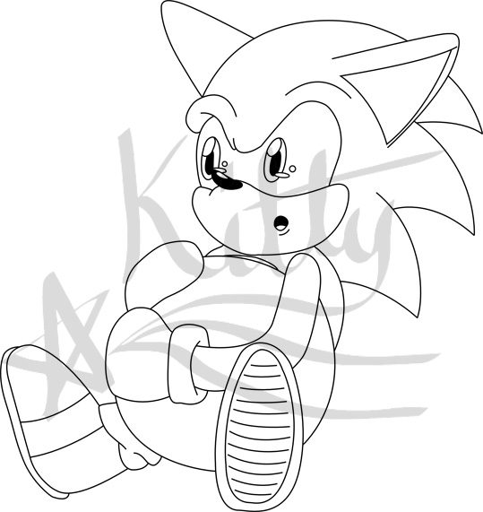 Chibi Sonic WIP by kittyshootingstar