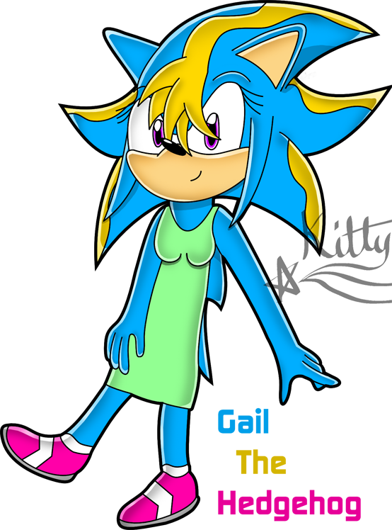 Gail the Hedgehog - Colored SA style by kittyshootingstar