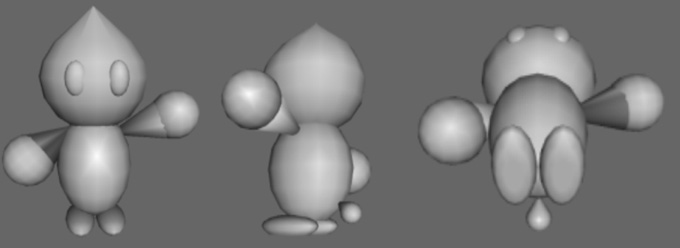 Chao in 3D (WIP day 1) by kittyshootingstar