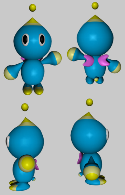 Chao in 3D Finished! by kittyshootingstar