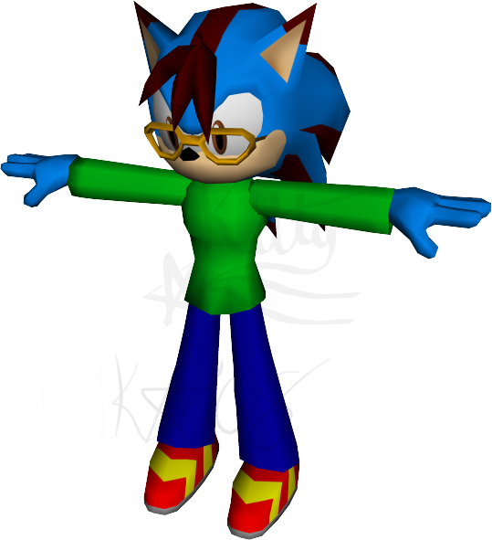 Kitty the Hedgehog -- in 3D! by kittyshootingstar