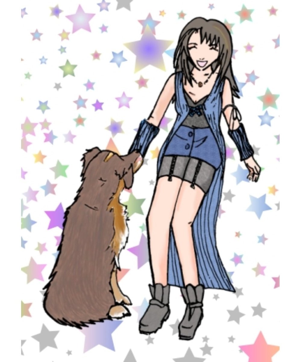 Rinoa and Angelo by kittytreats