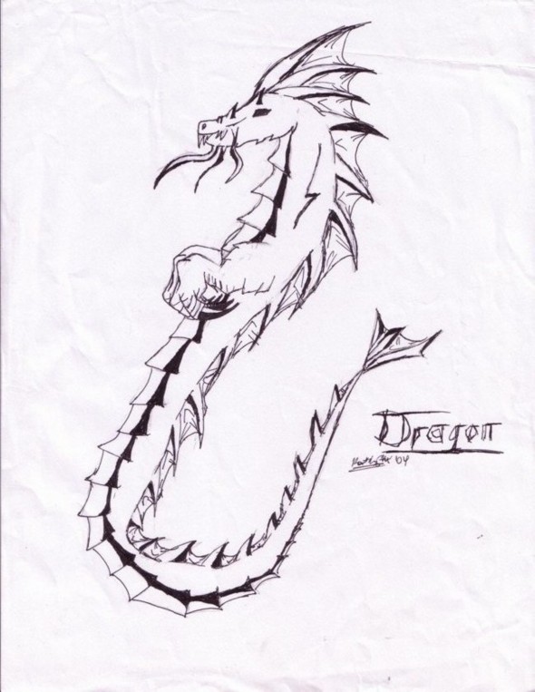 Sea Dragon(Hand Drawn) by kizz