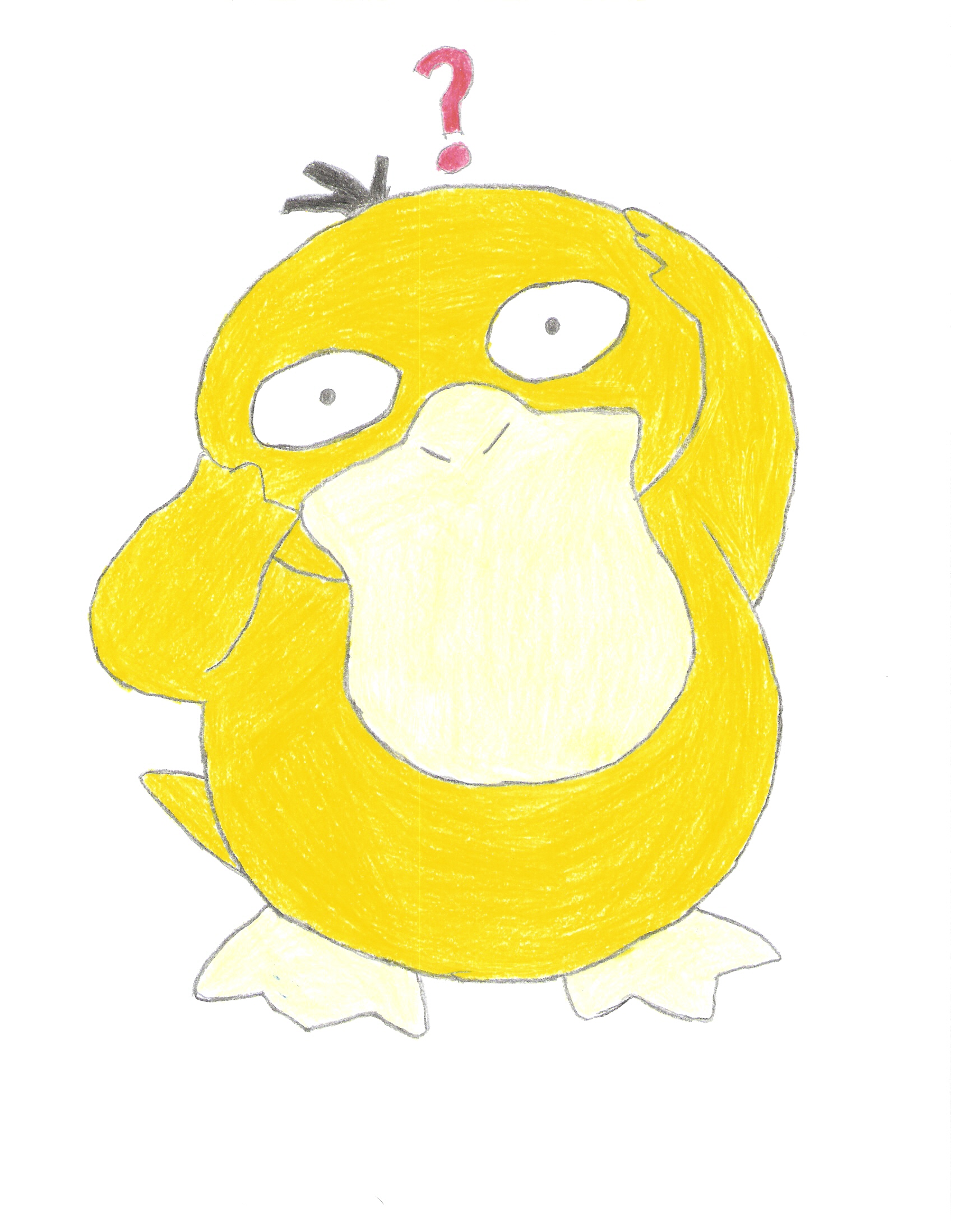 confused psyduck by knives7
