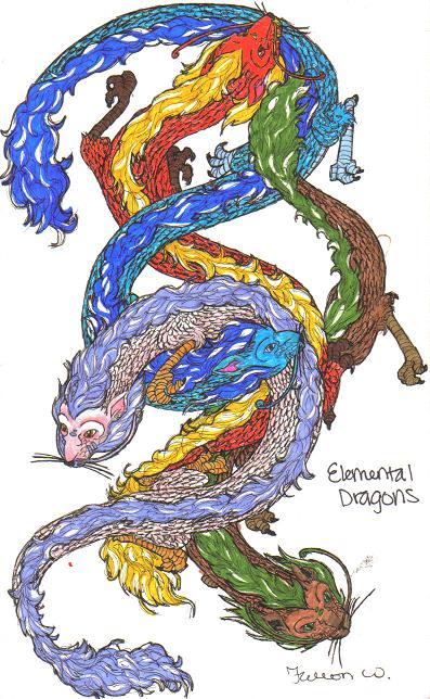 Elemental Dragons by knucklez