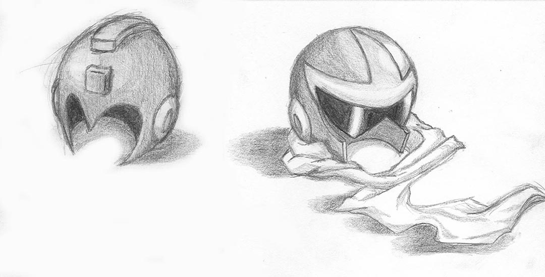 Megaman and Protoman's helmets by knucks922