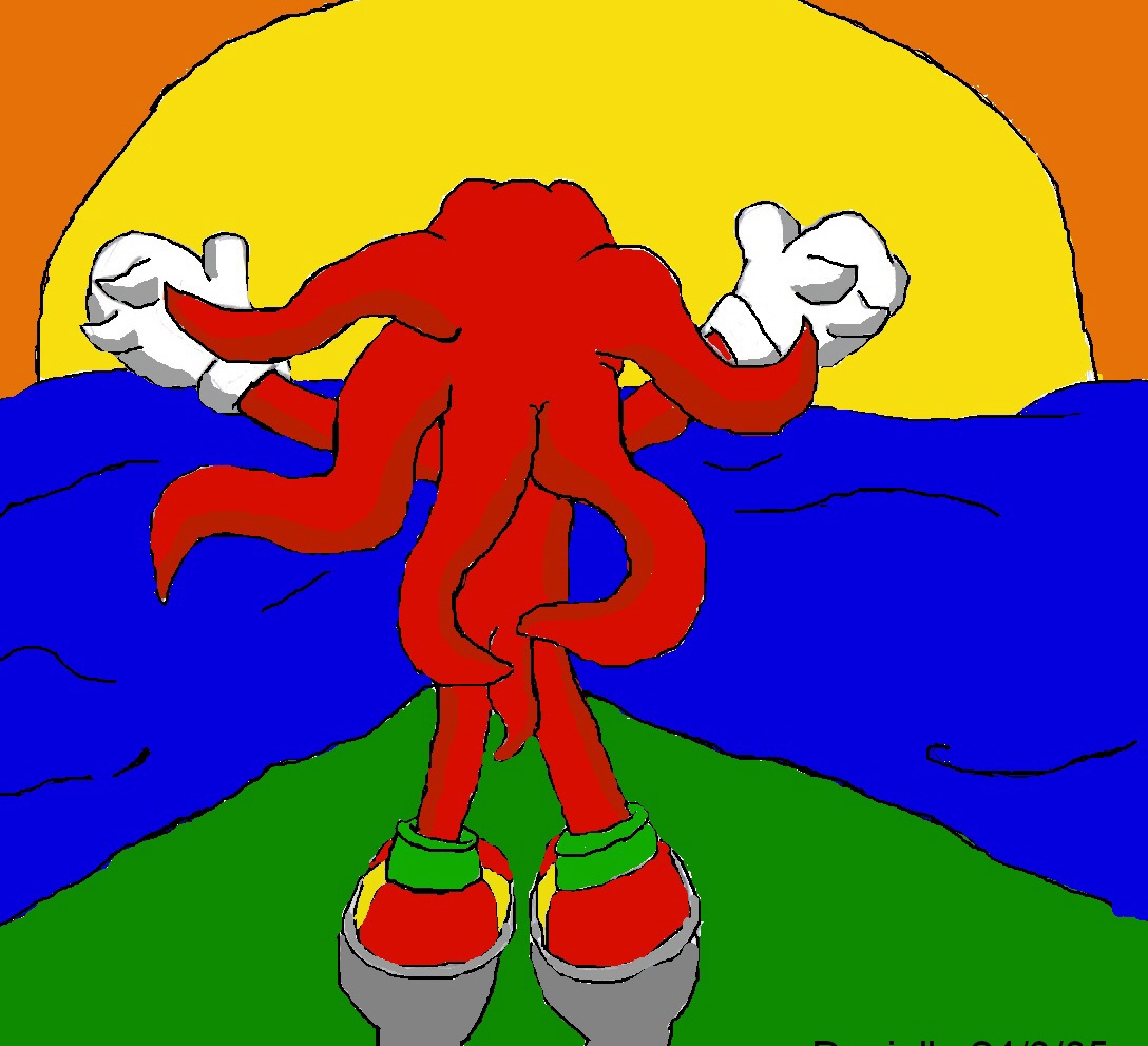 Knuckles In The Sun by knux_and_rouge_fan