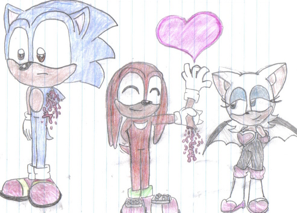 Nothing Says I Love You Like A Bleeding Arm (Sonic by knux_and_rouge_fan