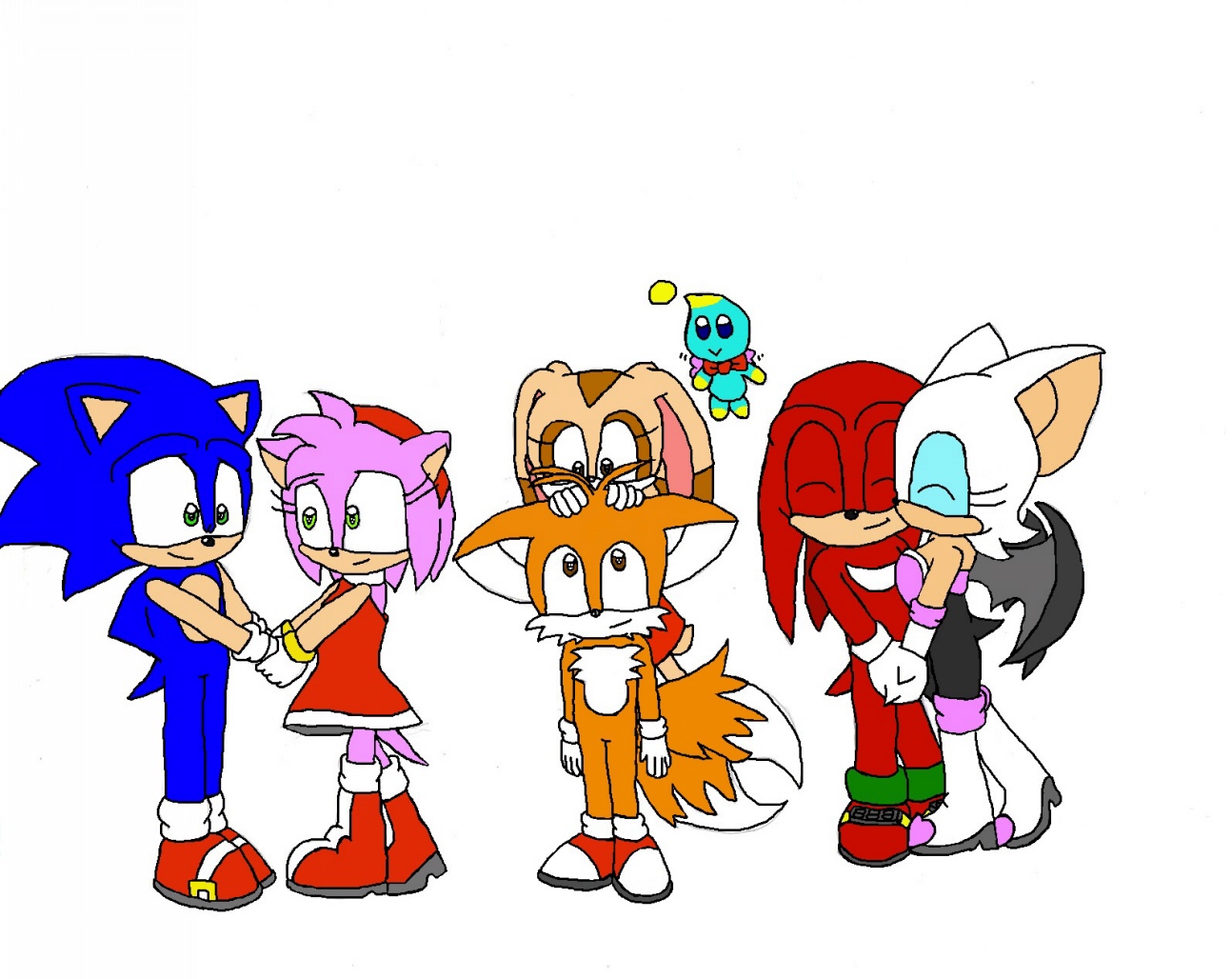Couples Picture (Knouge, Sonamy, Tailscream) by knux_and_rouge_fan