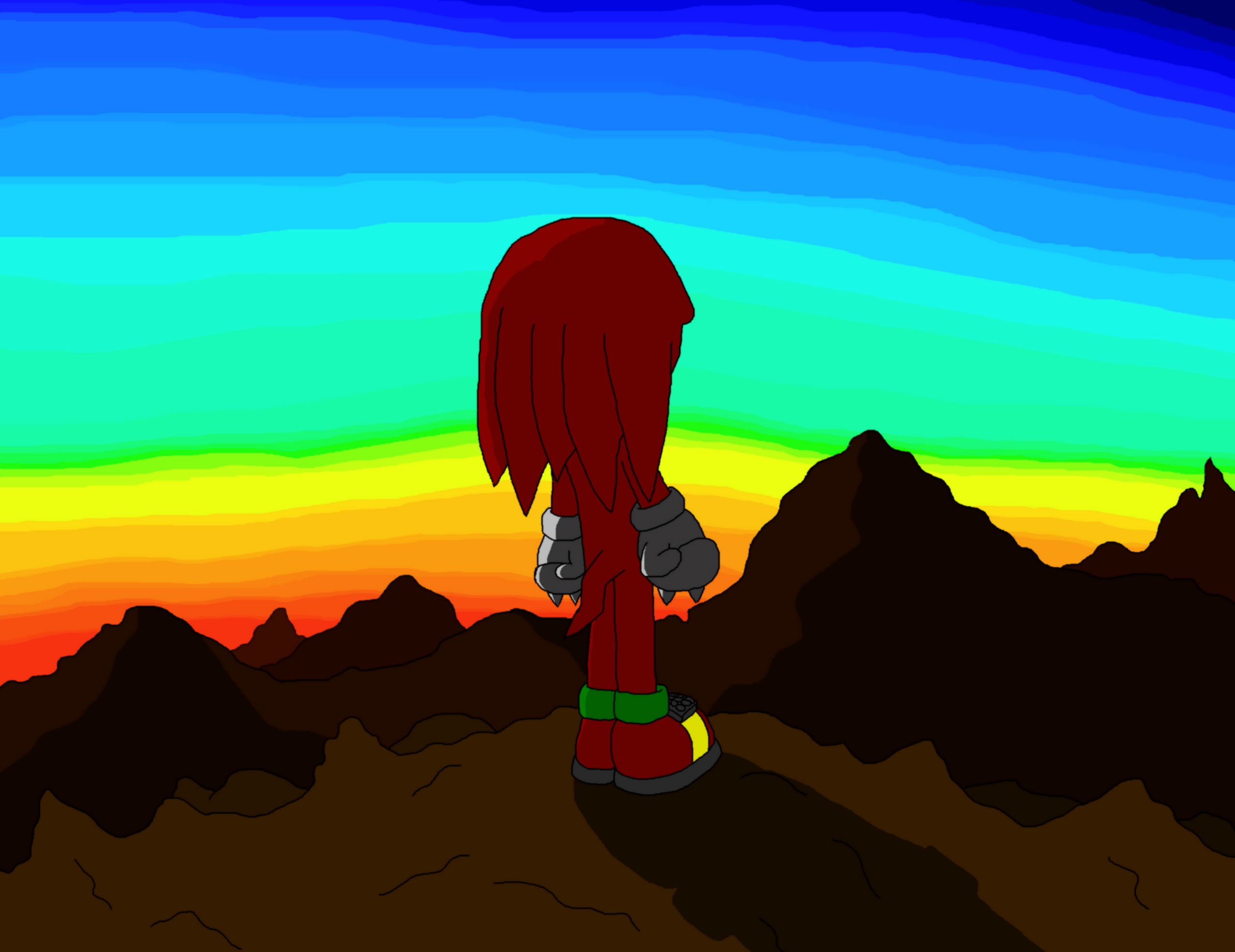Desert Mountains (Knuckles) by knux_and_rouge_fan