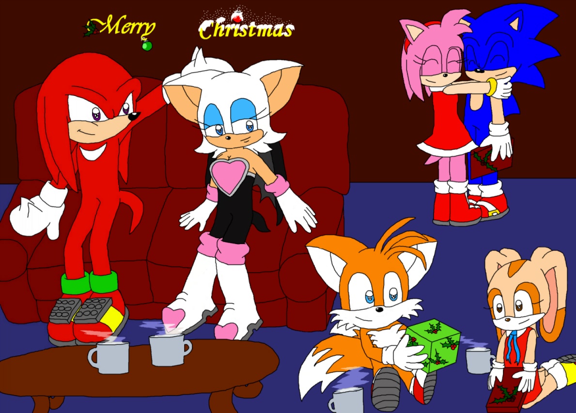 Sonic Christmas by knux_and_rouge_fan