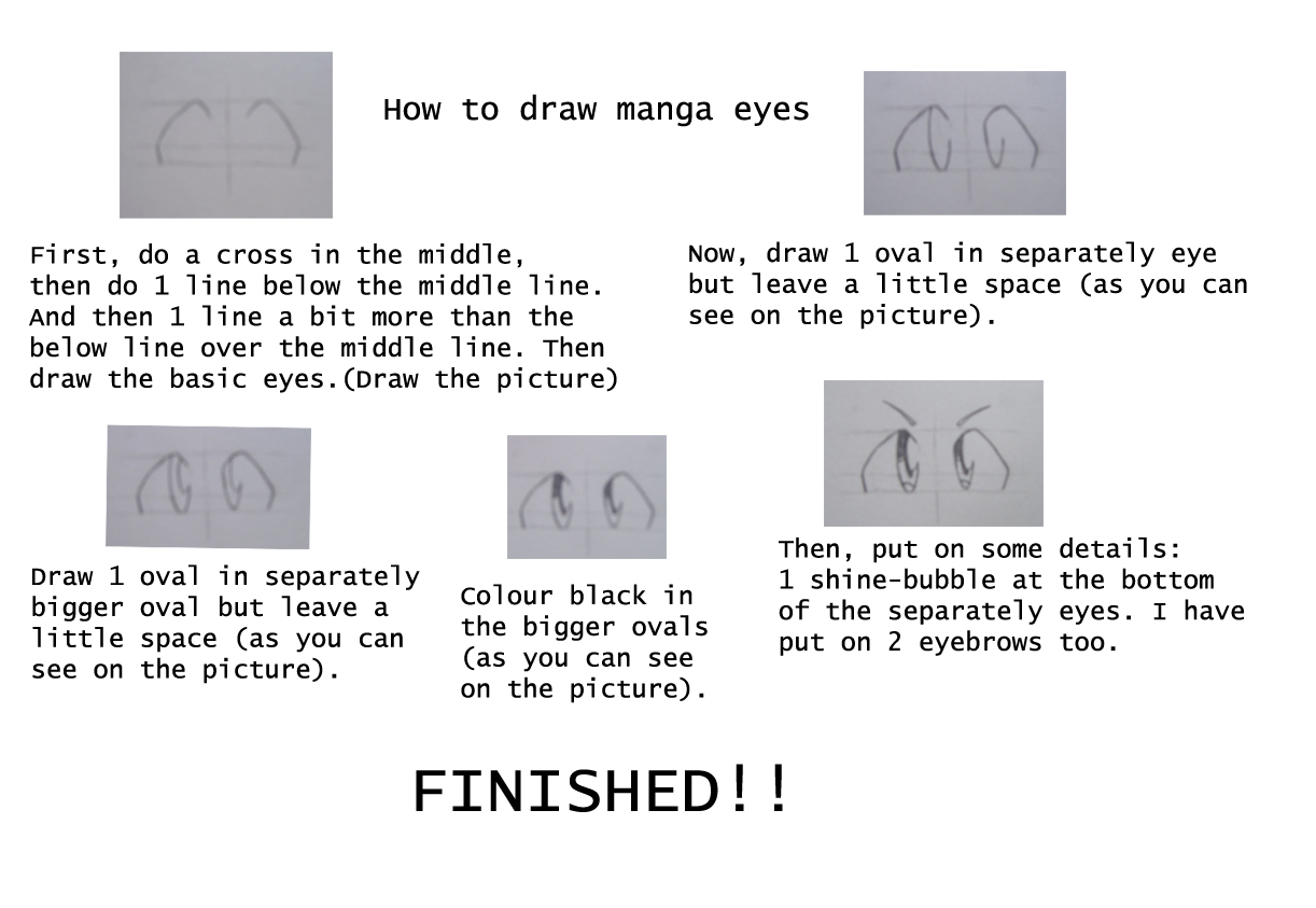 How to draw manga eyes!! by kockanock