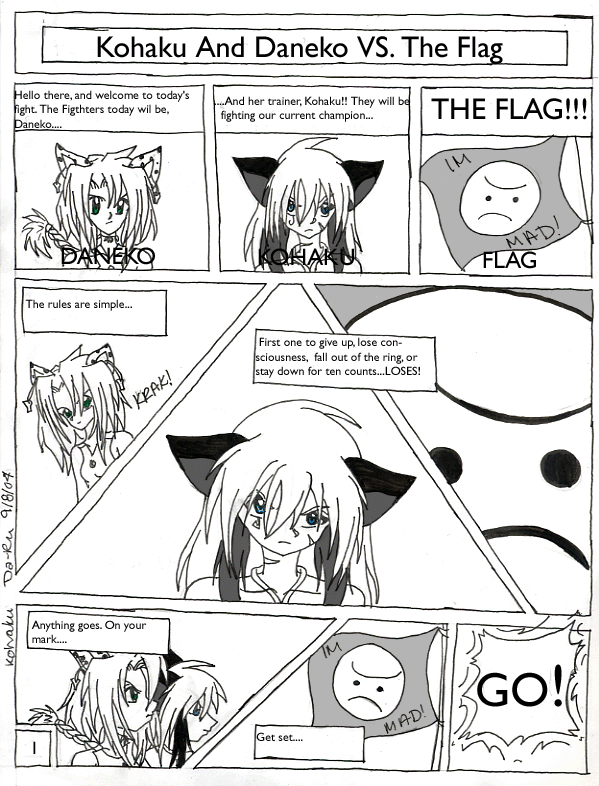 Kohaku and Daneko VS. The FLAD Page One by kohaku_theblackwolf