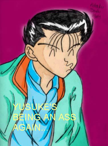 Yusuke's Being An Ass Again.. by kohaku_theblackwolf