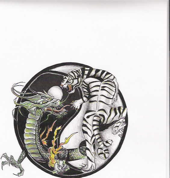^^Yin and yang dragon and tiger by kokkaburra