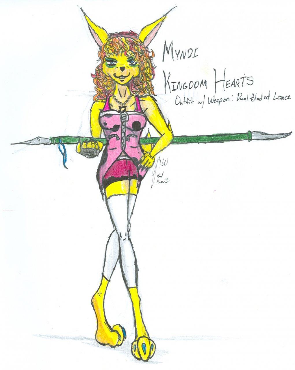 Myndi Kingdom Hearts Outfit and Weapon by kosmosuzuki