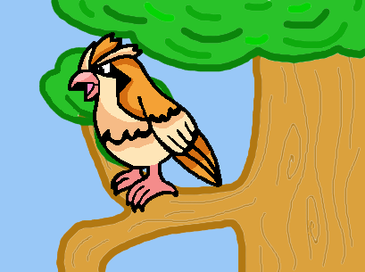 Pidgey in a tree by kristefur